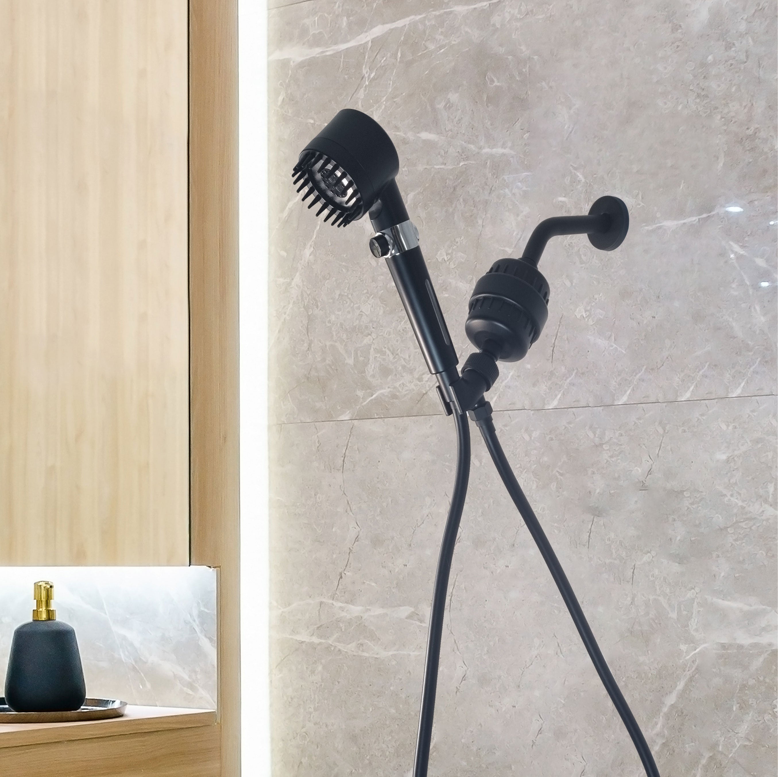 Cap de duș cu masaj cu mineralstream