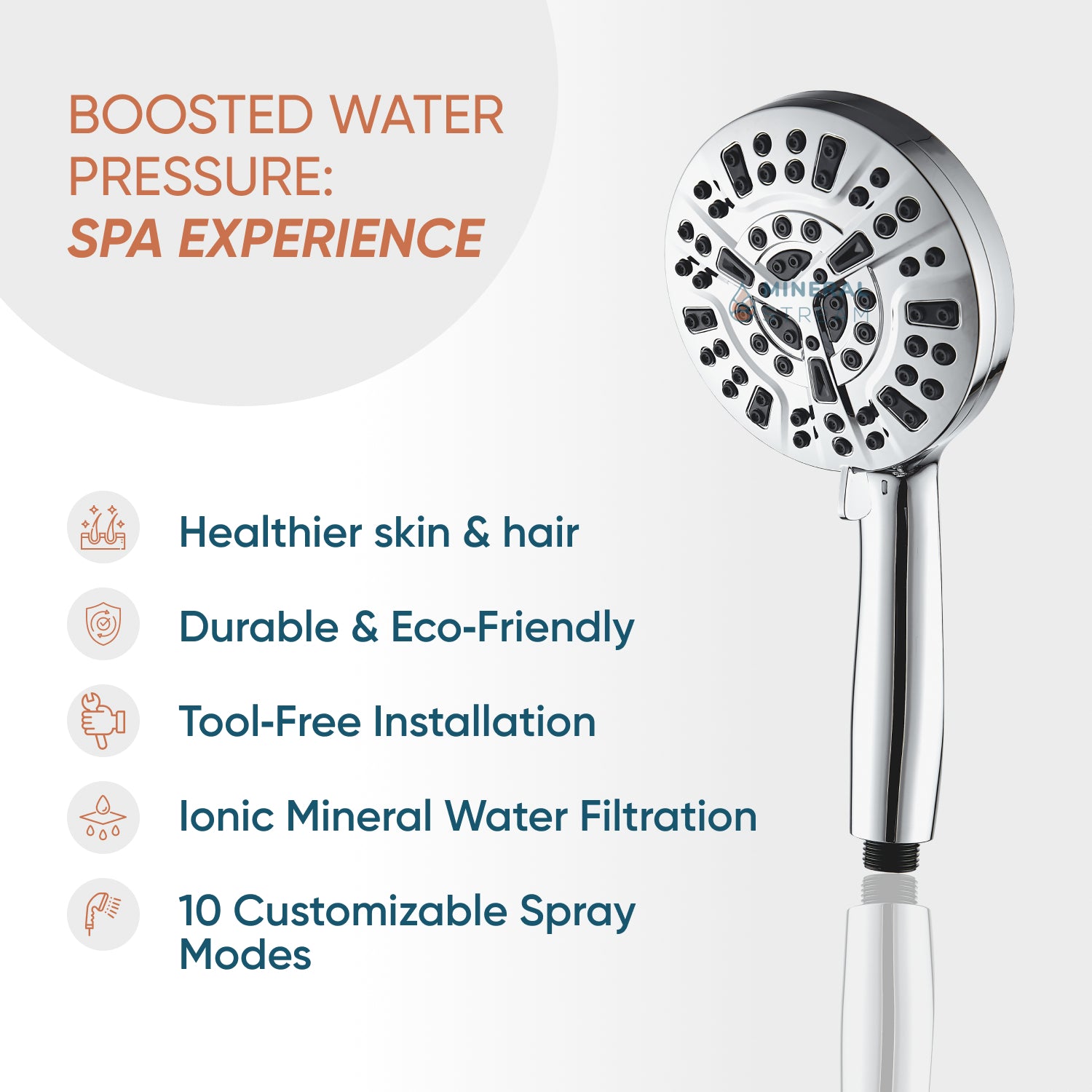 Kit Luxe 10 Modos - Alcachofa de ducha