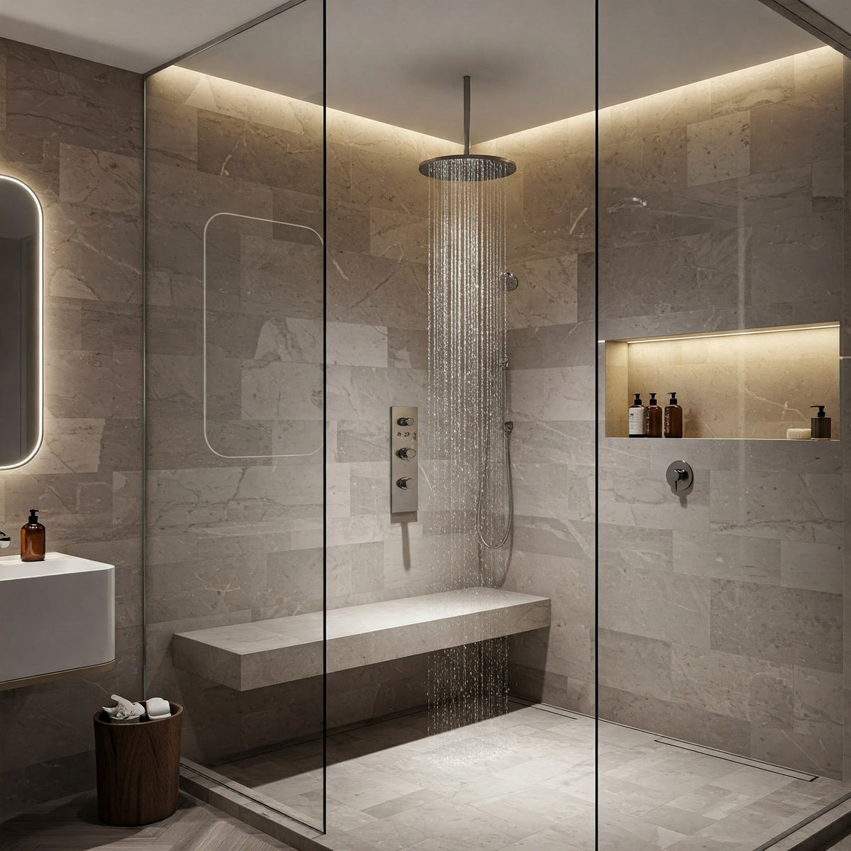 View of Stylish Doorless Shower Ideas for a Spa-Like Bathroom with MineralStre ...