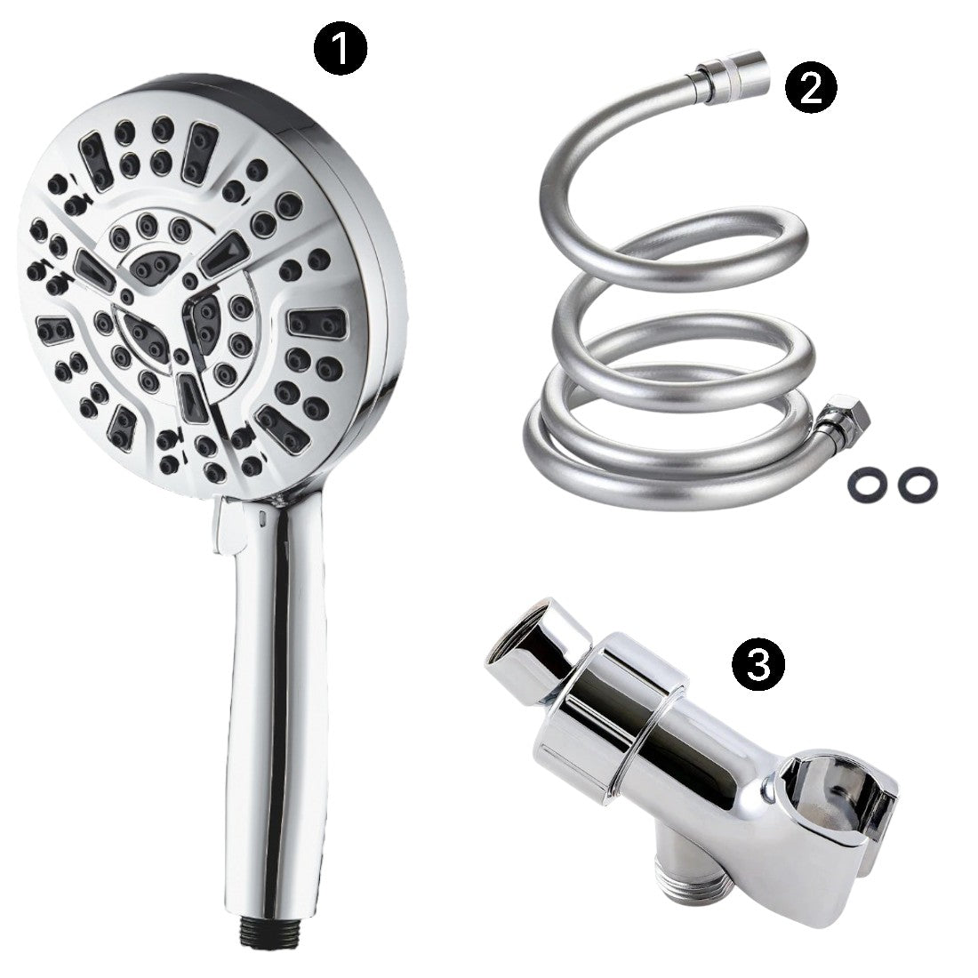 Luxe 10 Mode Showerhead Shower Essentials Kit – Mineral Stream