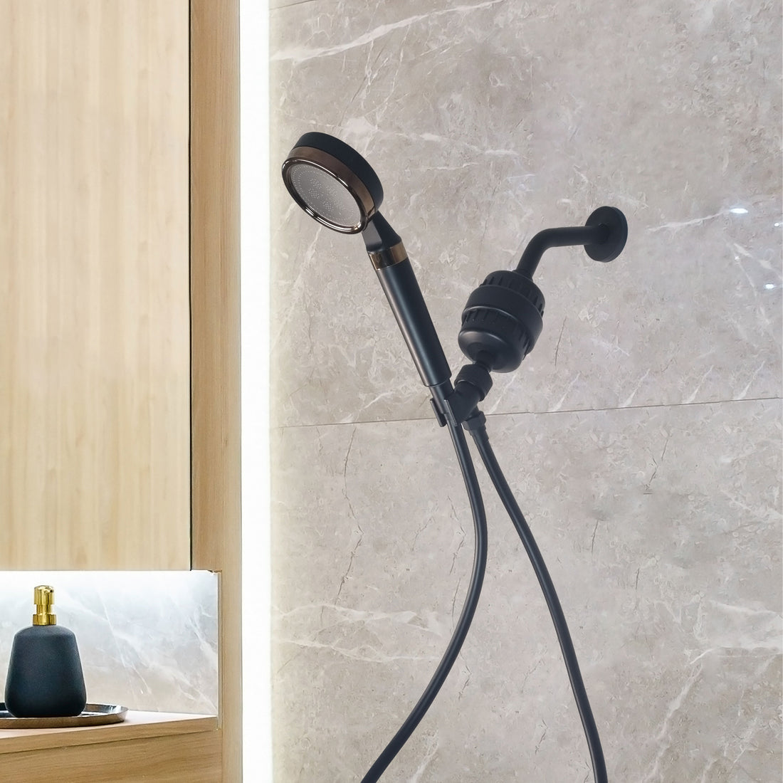 MineralStream ™ Black - Vitamin C komplett dusjkit