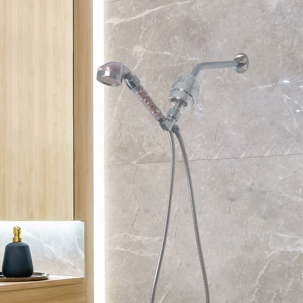 LED Ionic Showerhead Complete Shower Kit – Mineral Stream