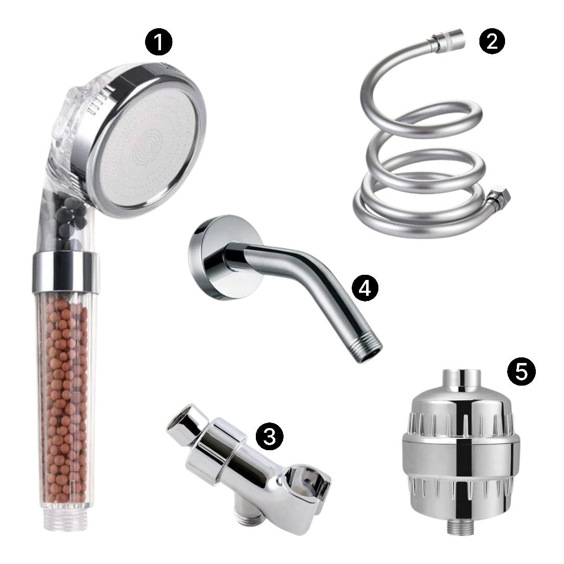 Eco-Friendly Showerhead Complete Shower Kit