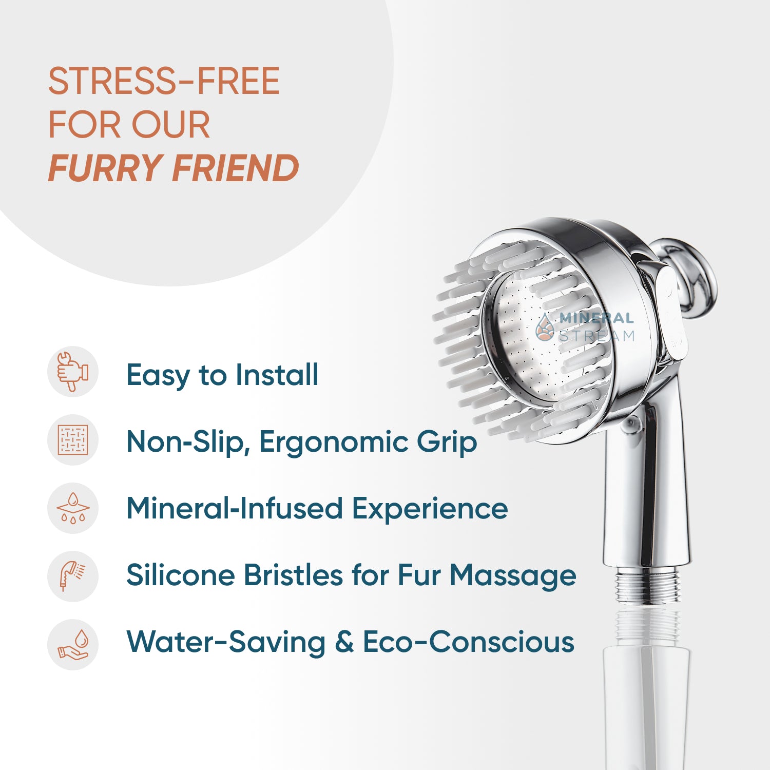 Pomme de douche pour le spa de chien